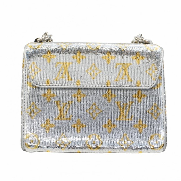 Louis Vuitton Monogram Sequin Twist PM Shoulder Bag Silver - Picture 12 of 12